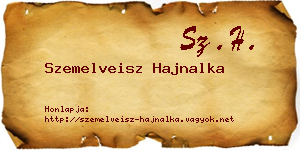 Szemelveisz Hajnalka névjegykártya